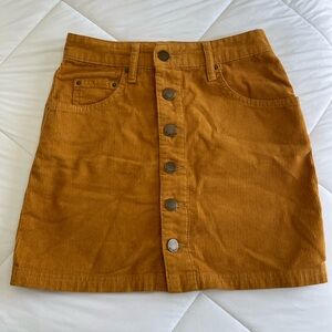 Billabong Golden Corduroy Mini Skirt